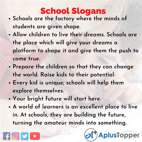 fundraising slogans for schools.